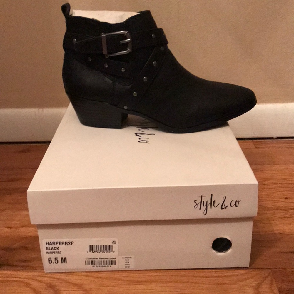 Studded straps ankle booties from Style & Co.